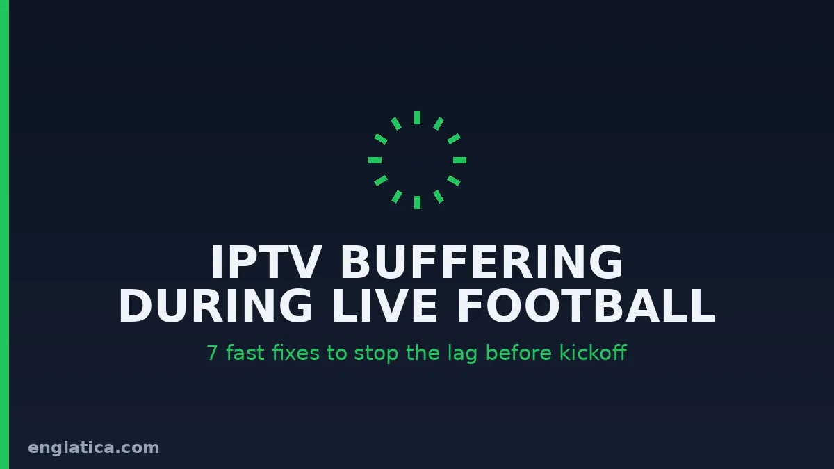 IPTV buffering during live football on a smart TV screen
