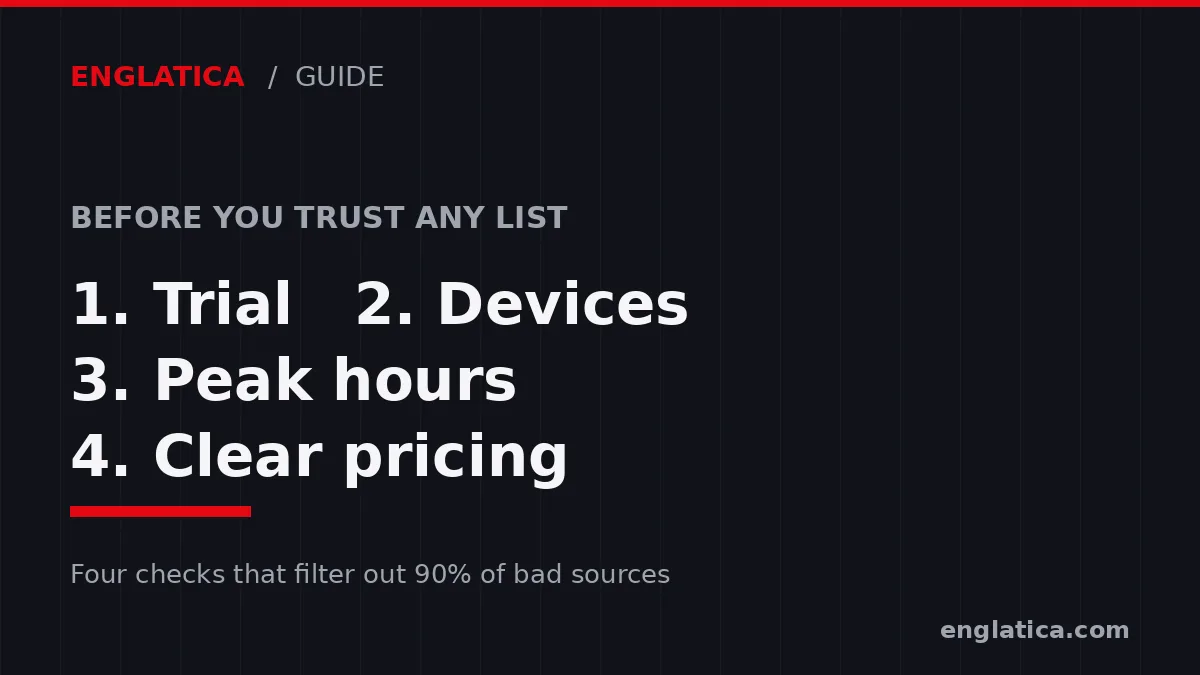 Four checks to run before trusting an IPTV playlist or seller