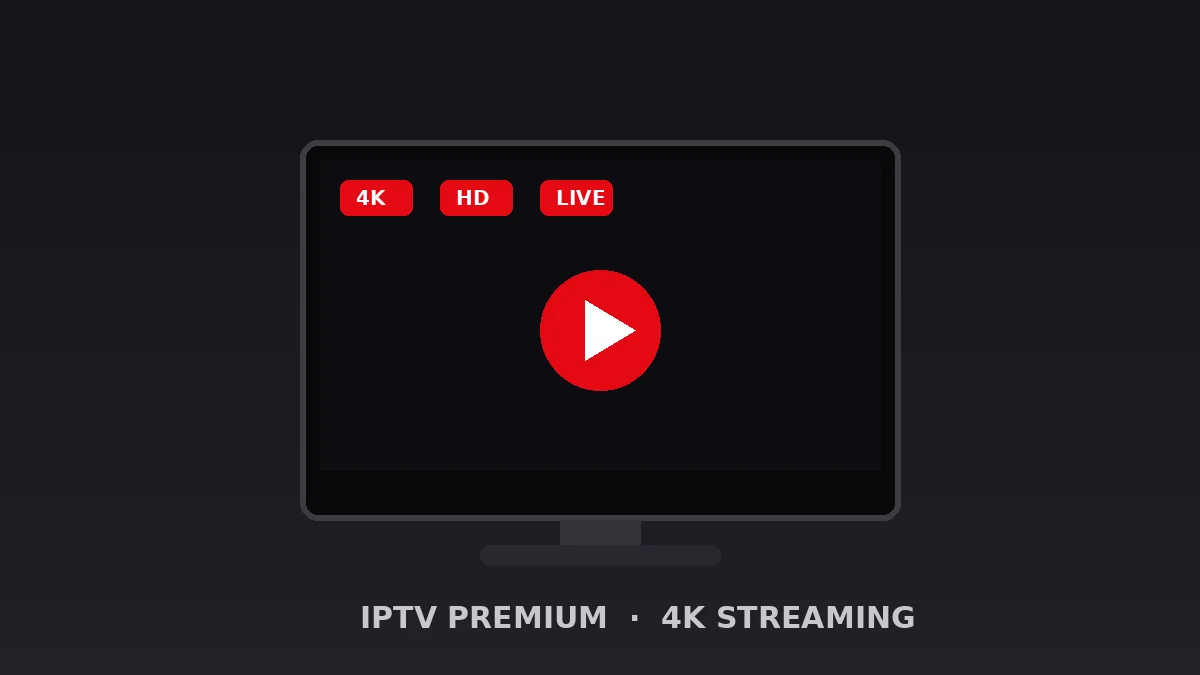 IPTV premium plan streaming on a smart TV in a living room