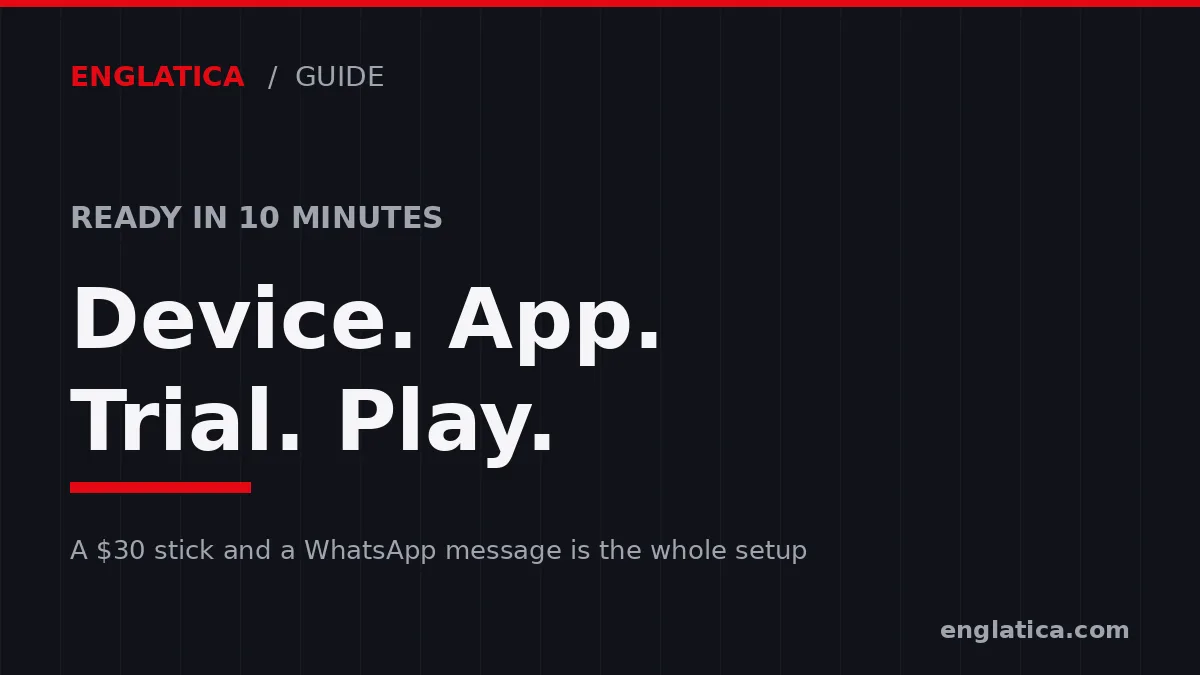 Device, app, and subscription: everything needed to start streaming