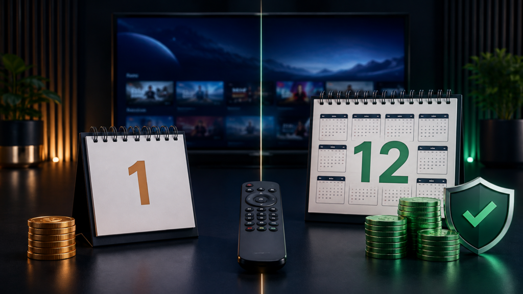 monthly vs yearly iptv subscription 2026 cost and flexibility comparison